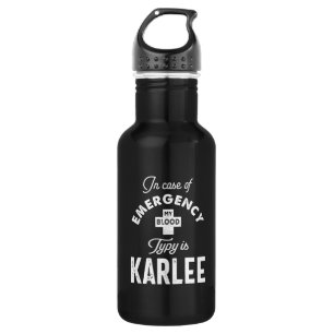Bouteille D'eau Karlee Nom personnalisé Cadeau Anniversaire