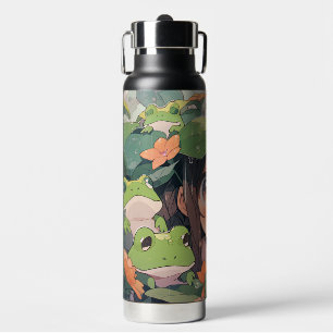 Bouteille D'eau Kawaii Frog Girl Bottle Anime Nature