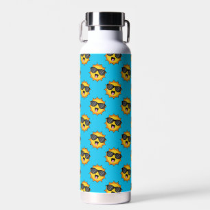 Bouteille D'eau Kawaii Joyeux soleil avec lunettes de soleil