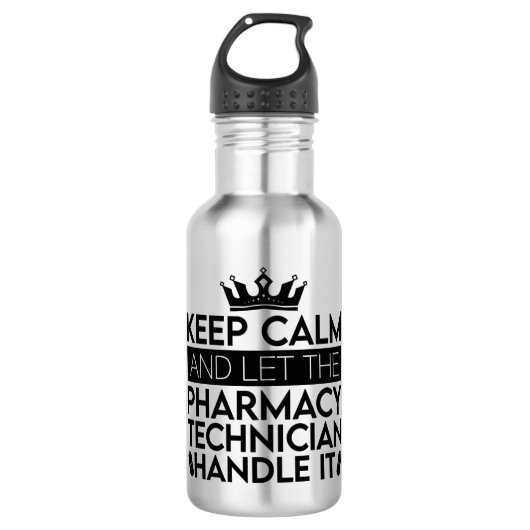 Bouteille D'eau Keep Calm And Let Pharmacist Pharmacy Technician (Devant)