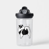 Bouteille D'eau Keeshond Graphics - Cute Original Chig Art (Avant)