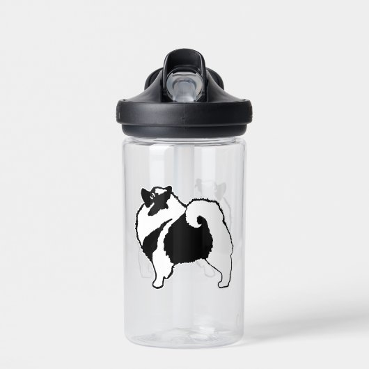 Bouteille D'eau Keeshond Graphics - Cute Original Chig Art (Avant)