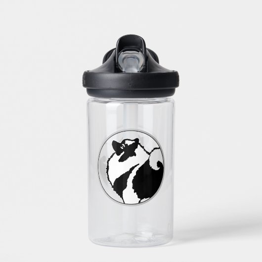 Bouteille D'eau Keeshond Graphics - Cute Original Chig Art (Avant)