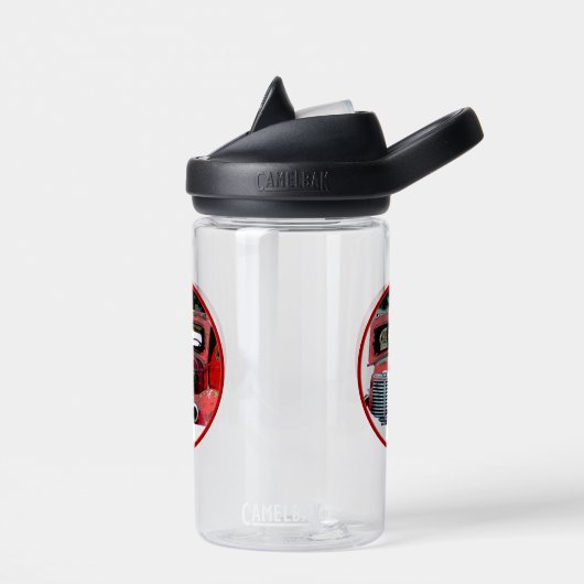 Bouteille D'eau Keeshond Noël Vieux Camion Peinture Chien Art (Gauche)