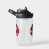 Bouteille D'eau Keeshond Noël Vieux Camion Peinture Chien Art (Arrière Complet)