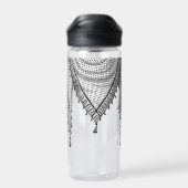 Bouteille D'eau Keffiyeh Écharpe palestinienne tissu traditionnel (Arrière)