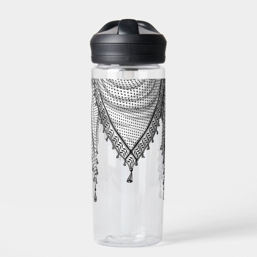 Bouteille D'eau Keffiyeh Écharpe palestinienne tissu traditionnel (Extérieur)