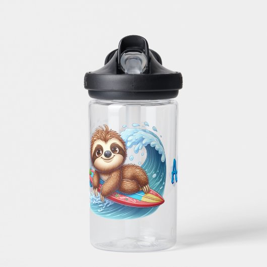 Bouteille D'eau Kid Personalize Sloth Surfer  (Avant)
