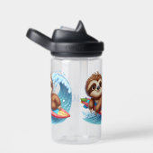 Bouteille D'eau Kid Personalize Sloth Surfer  (Arrière Complet)