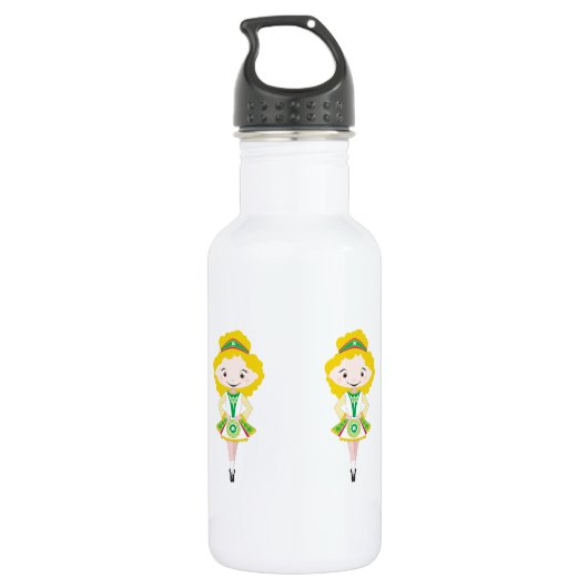 Bouteille D'eau KIDLETS Irish dancer danser troupe cheveux blonds (Dos)