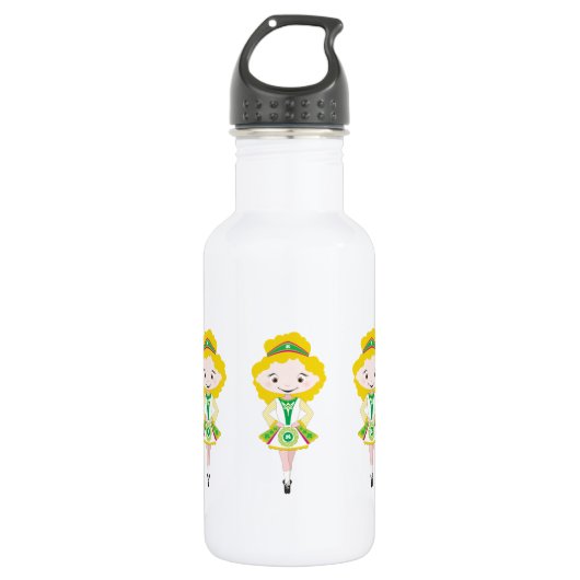 Bouteille D'eau KIDLETS Irish dancer danser troupe cheveux blonds (Devant)