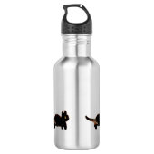 Bouteille D'eau Kitty Art Cute Chats Noirs (Dos)