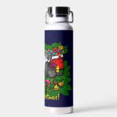 Bouteille D'eau Kitty et chiot, Happy XMas (Arrière)