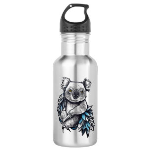 Bouteille D'eau Koala Bear Wild Animal Nature Illustration Art Tat