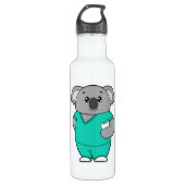 Bouteille D'eau Koala comme infirmière avec Bloc-notes (Devant)