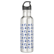 "Koi Blossom Crest: Serene Blue Edition"