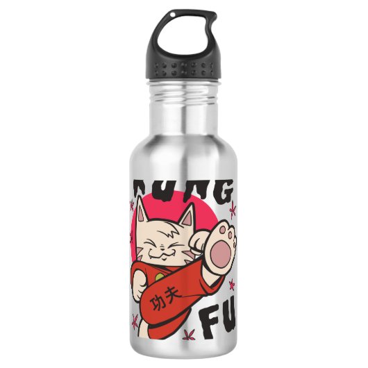 Bouteille D'eau Kung Fu Cat (Devant)