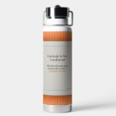 Bouteille D'eau La gratitude reste la gratitude au-delà de l'horlo (Arrière)