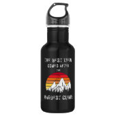 Bouteille D'eau La Meilleure Vue Vient Après L'Ascension La Plus D (Devant)