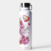 Bouteille D'eau La mignonne Saint Valentin licorne (Arrière)