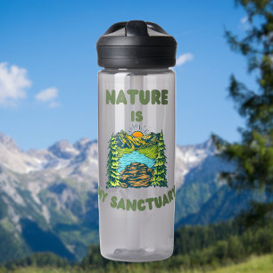 Bouteille D'eau La Nature Est Mon Hymne De Randonneurs De Sanctuai