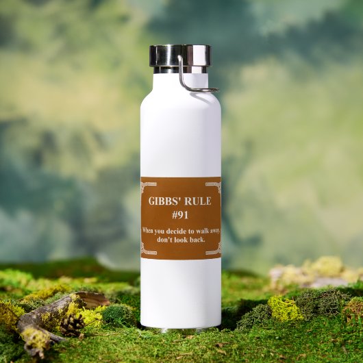 Bouteille D'eau la règle 91 de Gibbs (Extérieur (pivotée))