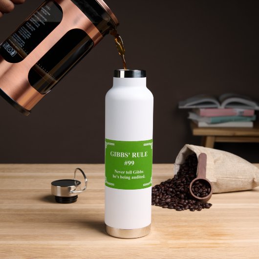 Bouteille D'eau La règle 99 de Gibbs (Café (pivoté))