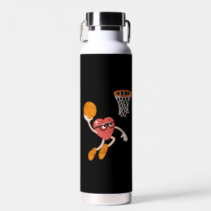 Bouteille D'eau La Saint-Valentin Cœur Plongeant Basketball Mignon