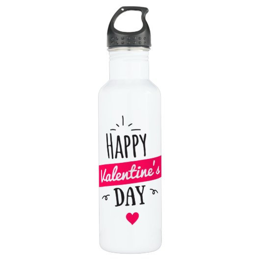 Bouteille D'eau La Saint-Valentin, les grenouilles (Devant)