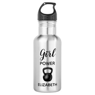 Bouteille D'eau La typographie de l'énergie des filles avec un nom