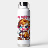 Bouteille D'eau La vie arrive, le café aide (Plage)