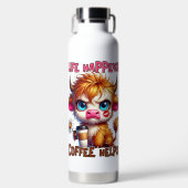 Bouteille D'eau La vie arrive, le café aide (Avant)