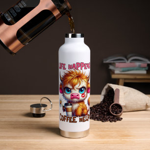 Bouteille D'eau La vie arrive, le café aide