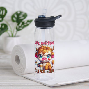 Bouteille D'eau La vie arrive, le café aide
