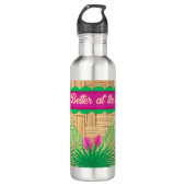 Bouteille D'eau La vie est meilleure au Beach Tropical (Devant)