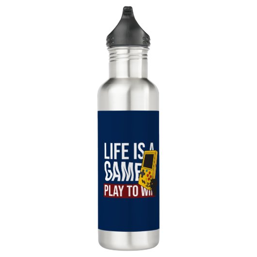 BOUTEILLE D'EAU LA VIE EST UN JEU À GAGNER (Droite)