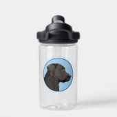 Bouteille D'eau Labrador Retriever Black Peinture Original Chien A (Salle de sport)