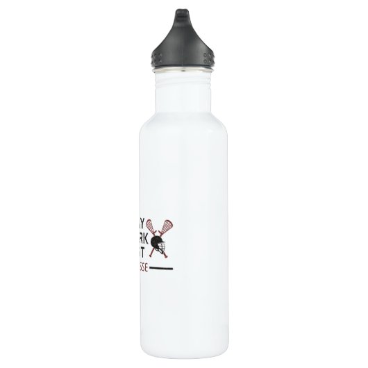 Bouteille D'eau Lacrosse Player Outplay Outwork Outcast Lax Cadeau (Droite)