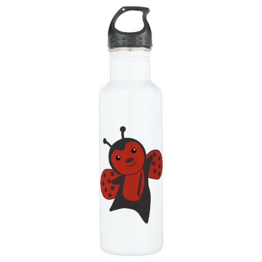 Bouteille D'eau Ladybug Red Cute Animaux Pour Enfants (Devant)
