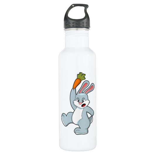 Bouteille D'eau Lapin avec carotte (Devant)