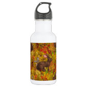 Bouteille D'eau Lapin d'automne sur ocre (Devant)