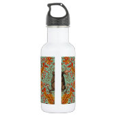 Bouteille D'eau Lapin d'automne sur vert clair (Dos)