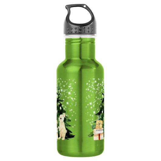 Bouteille D'eau Lapin de Noël (Dos)