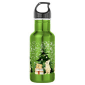 Bouteille D'eau Lapin de Noël (Devant)