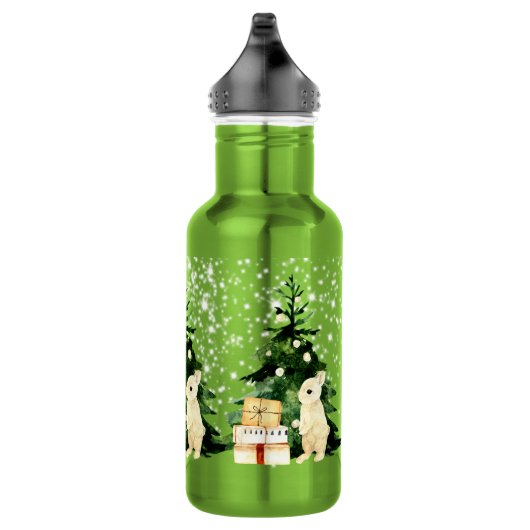 Bouteille D'eau Lapin de Noël (Droite)