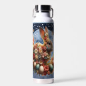 Bouteille D'eau Lapin de Pâques en fleurs (Avant)