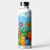 Bouteille D'eau lapin de Pâques mignon 8 bits (Droite)
