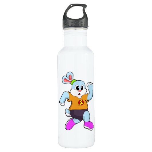 Bouteille D'eau Lapin en cours d'exécution (Devant)