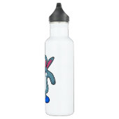 Bouteille D'eau Lapin en Snowboard avec Snowboard & Scarf (Droite)