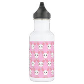 Bouteille D'eau Lapin Lapin Fluffé Rose Moderne (Droite)